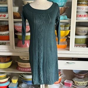 Athleta Emerald Green Knit Sweater Dress - Size Small
